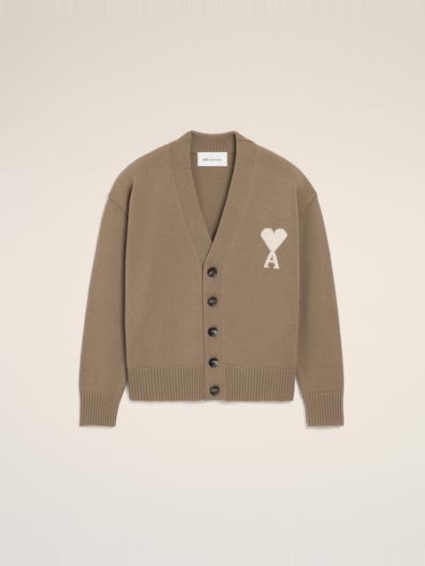 BEIGE WOOL AMI DE COEUR CARDIGAN