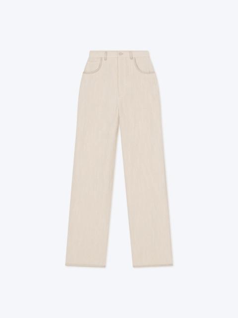 ALYNA - Textured bouclé tweed pants - Creme