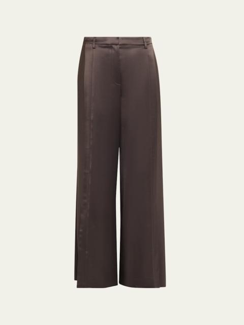 Taite Satin Wide-Leg Pants