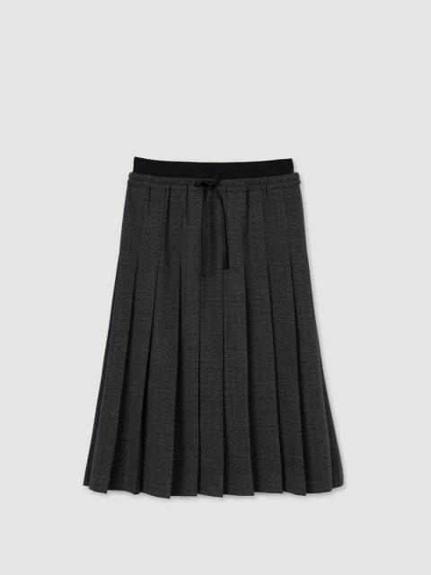 MIDI PLEATED RHINESTONE SKIRT
