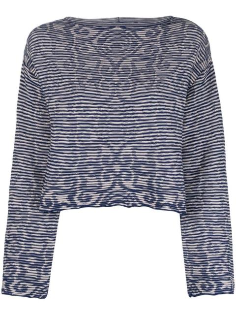 patterned intarsia knit jumper