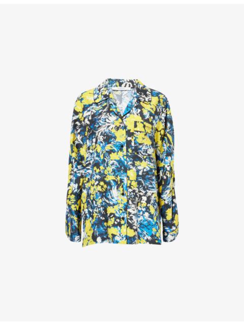 Floral-Print Pyjama-Style Woven Shirt