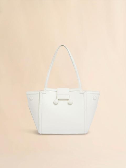 WHITE LEATHER MINI RIVIERA BAG