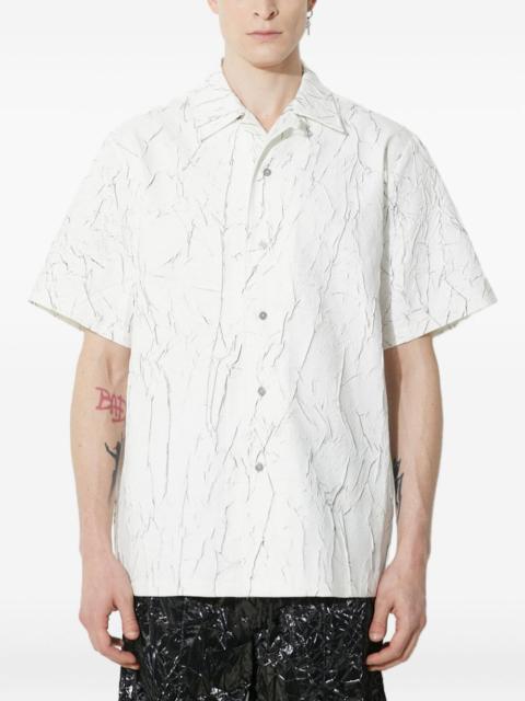 crackle-print short-sleeve shirt