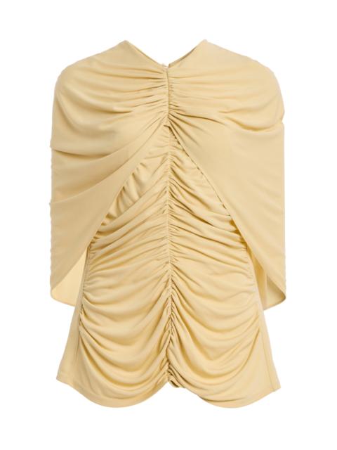 Emme Ruched Cape Top yellow