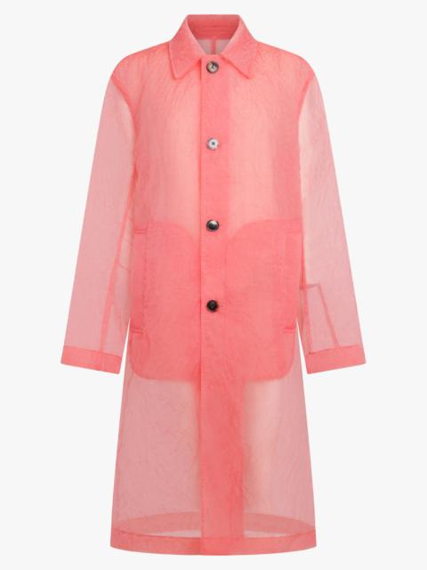 RANKLES SHEER LONG COAT | LIGHT RED
