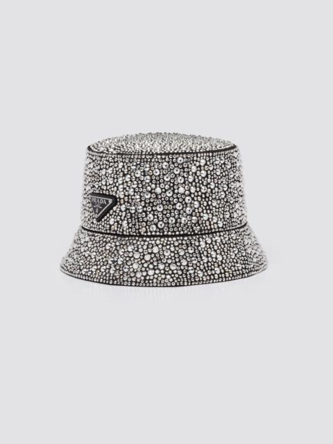 Bucket hat with crystals