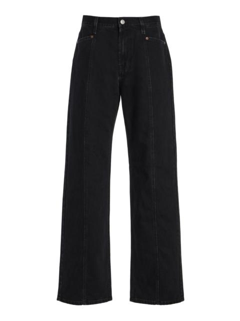 Rigid Mid-Rise Loose-Fit Jeans black