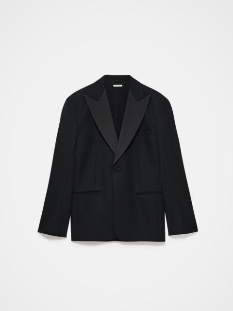 MENS FITTED TUXEDO JACKET IN BLACK