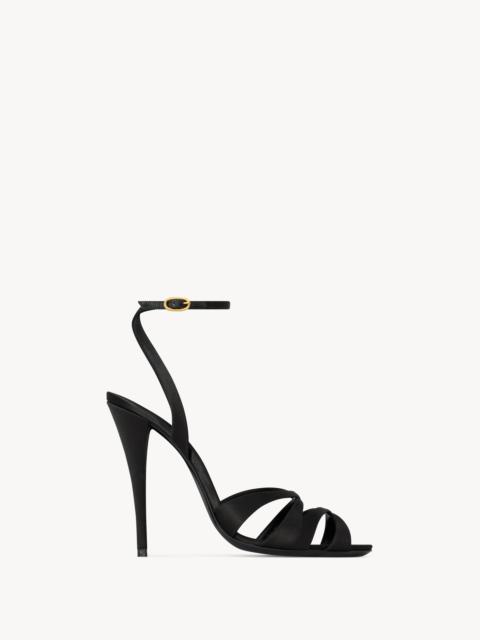 CHANDELLE SANDALS IN SATIN CREPE