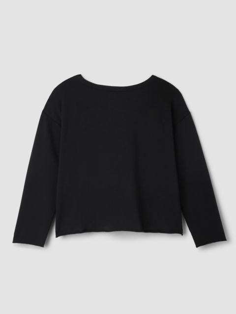 Garment-Dyed Organic Cotton Terry Bateau Neck Box-Top