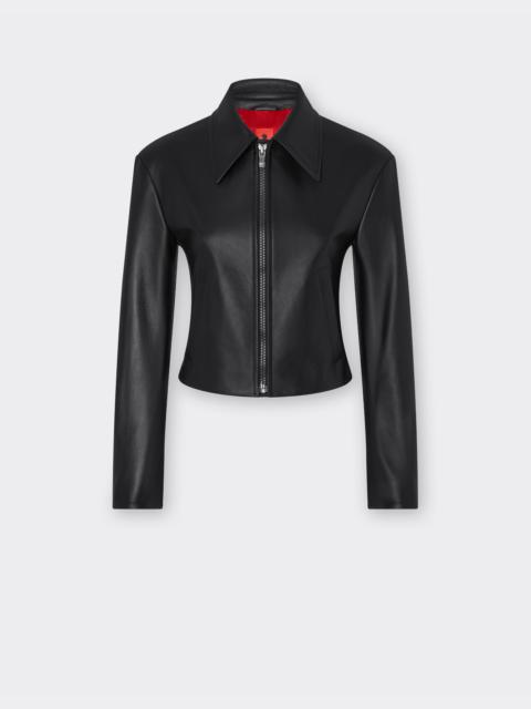 Nappa leather biker jacket