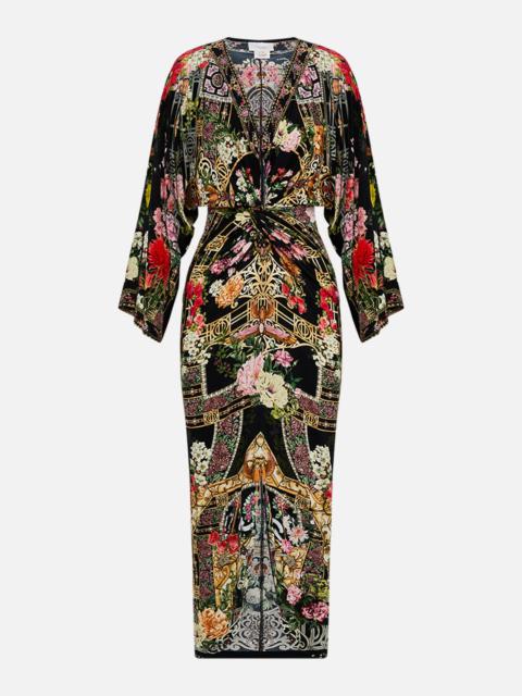 LONG SPLIT FRONT TWIST DRESS