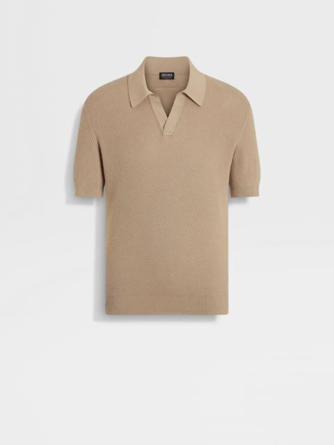 LIGHT TAUPE PREMIUM COTTON POLO SHIRT