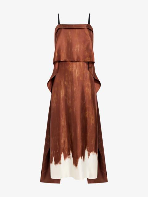 Wilma Dress in Double Printed Silk Twill