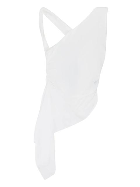 asymmetrical draped blouse