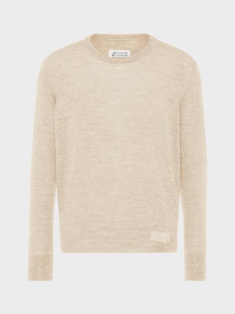 Wool-blend patch sweater