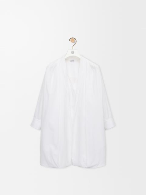 Draped dress in cotton