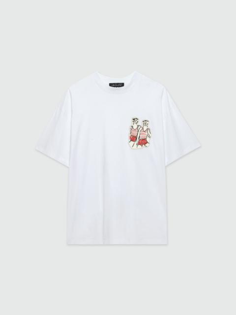 White jersey T-Shirt with "Two Sailors" embroidery