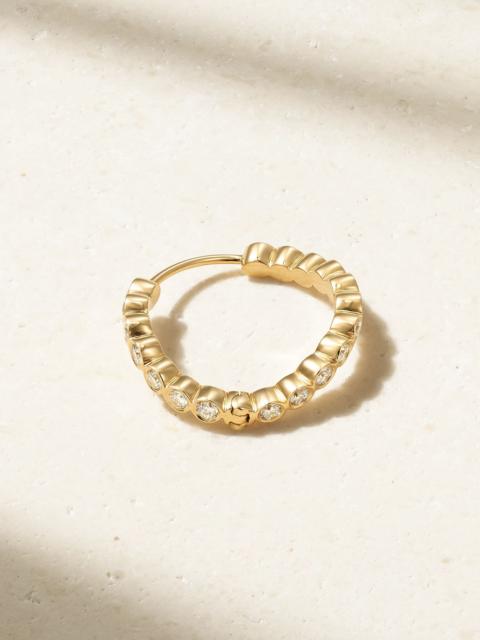 Courant d'Ensemble 18-karat recycled gold diamond single hoop earring Gold