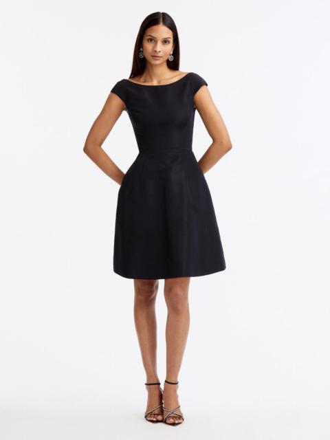 CAP SLEEVE RUFFLE BACK DRESS