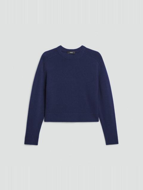 Cropped Crewneck Sweater in Cashmere
