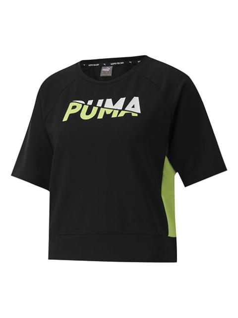 (WMNS) PUMA Morden Sports Short Sleeve Black 585291-01