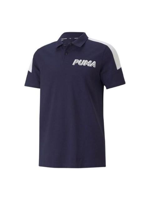 PUMA Modern Sports Logo Polo T-Shirt 'Navy' 845913-06