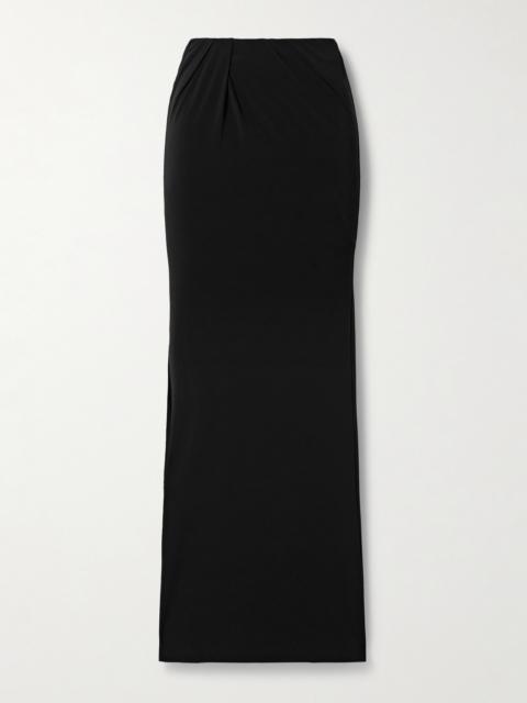 Peplo Draped Jersey Maxi Skirt