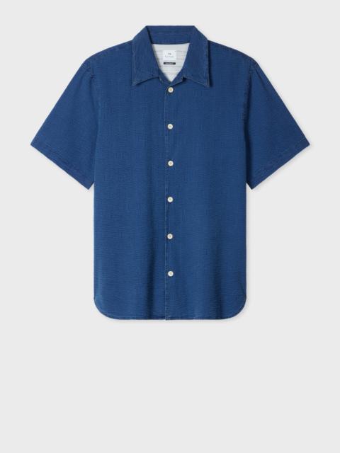 Relaxed-Fit Indigo Seersucker Shirt