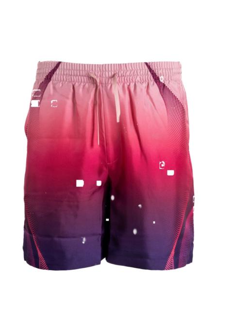 gradient silk shorts