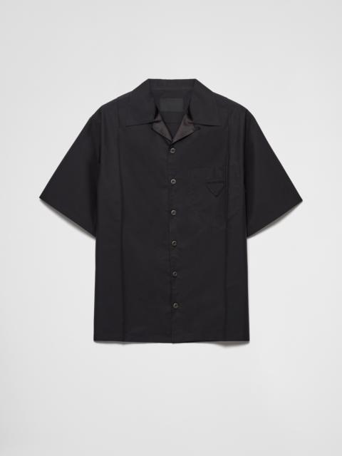 Technical cotton short-sleeved shirt