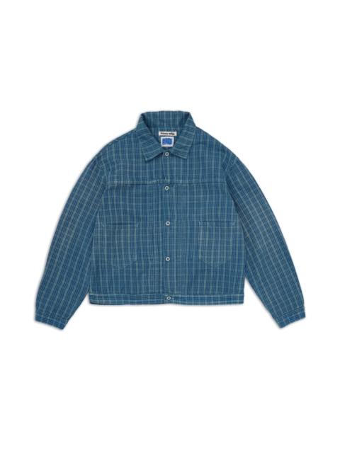 Sundae Jacket - Indigo Mud Check (Blue in Green Exclusive)