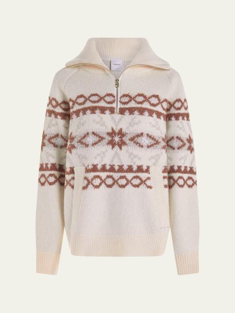 Cai Fair Isle Half-Zip Pullover