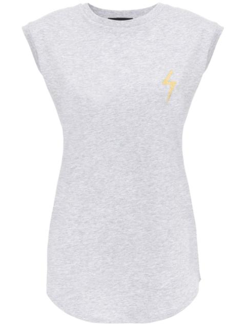 Ursella Thunderbolt-embroidered cotton tank top