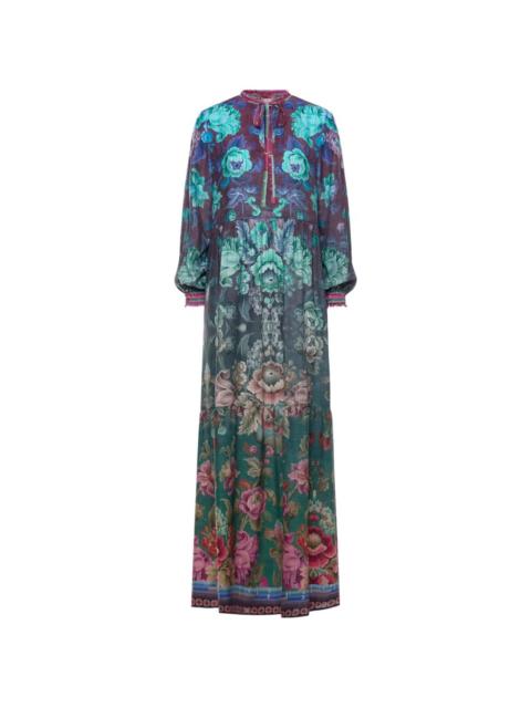 Tetris floral maxi dress