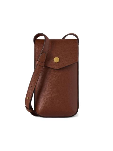 flap textured phone mini bag