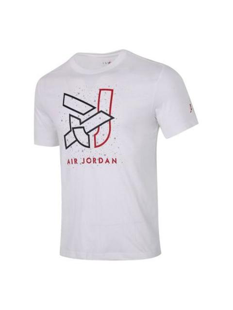 Air Jordan Casual Sports Round Neck Short Sleeve White CN3585-100
