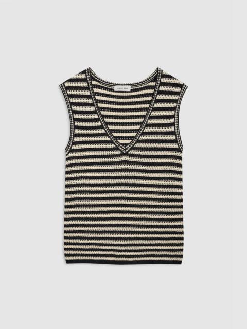 Lowen Sweater - Black And Ivory Stripe