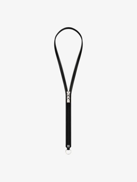 4G ZIP NECKLACE IN LEATHER