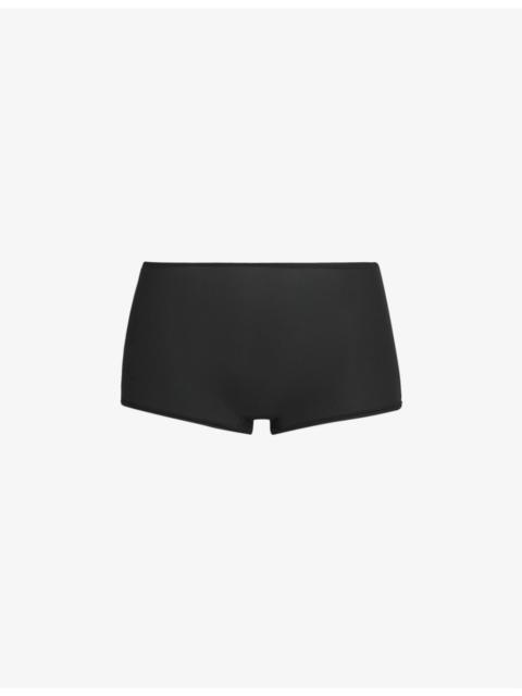 High-rise stretch-cotton boy shorts
