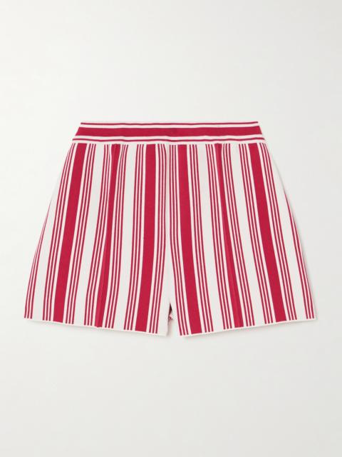 Savannah Striped Cotton-blend Shorts