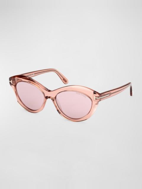 Toni Acetate Oval Sunglasses
