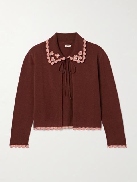 Rookie Embellished Wool And Cashmere-blend Cardigan