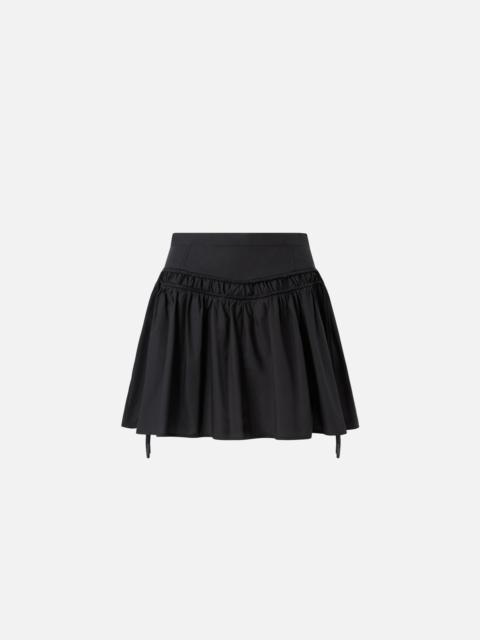 SHORT SKIRT WITH GATHERING AND DRAWSTRING