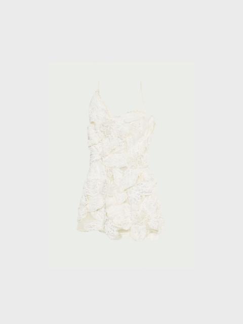 SHORT TULLE DRESS WITH EMBROIDERED BUTTERFLIES