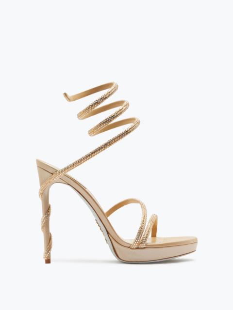 MARGOT CHAMPAGNE PLATFORM SANDAL 120