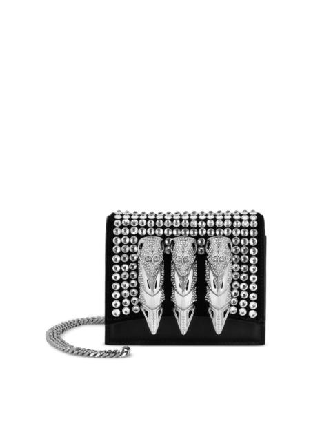 skull knuckle rings flap shoulder bag