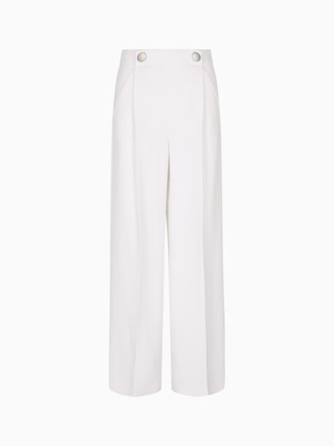 SINGLE-PLEAT, SILK CRÊPE CADY TROUSERS