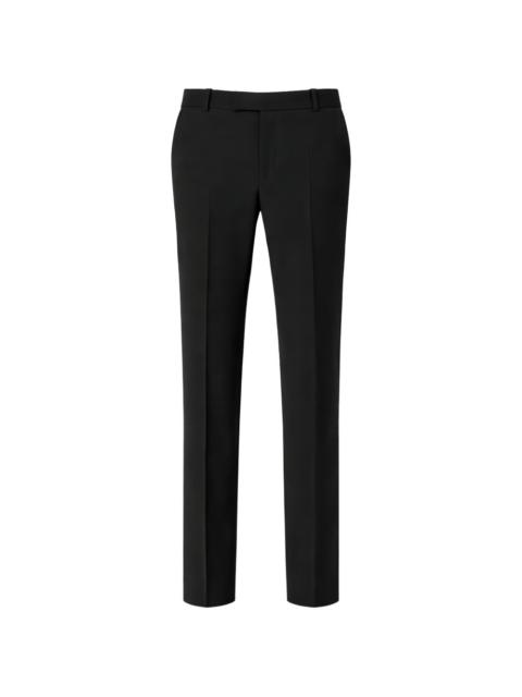 pressed-crease trousers